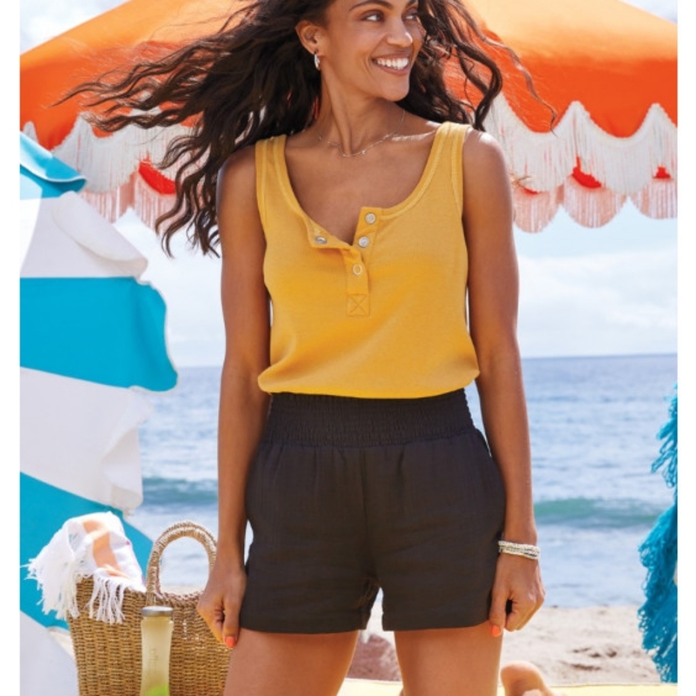 Henley Ribbed Snap Tank by CHASER Size L - Picture 4 of 4
